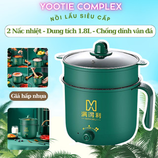 Ca Nấu Mì Đa Năng Siêu Tốc, Nồi Lẩu Điện Mini 18cm Công suất 600W - BẢO HÀNH 1 NĂM