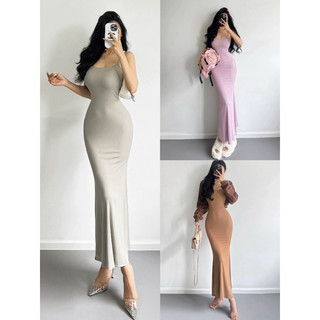 Đầm dây body thun dáng dài co dãn siêu tốt