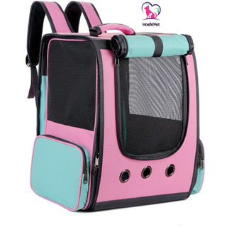 Balo Vận Chuyển Chó Mèo DÁNG ĐỨNG Size Lớn Chống Nắng, Thoáng Mát Cho Thú Cứng Dưới 7kh Hoshi Pet BL07