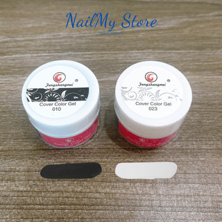 Gel vẽ nail trắng đen Fengshangmei, gel vẽ móng tay loại đặc