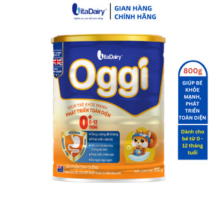Sữa bột OGGI 0+ 800g giúp bé phát triển toàn diện, khỏe mạnh - Vitadairy