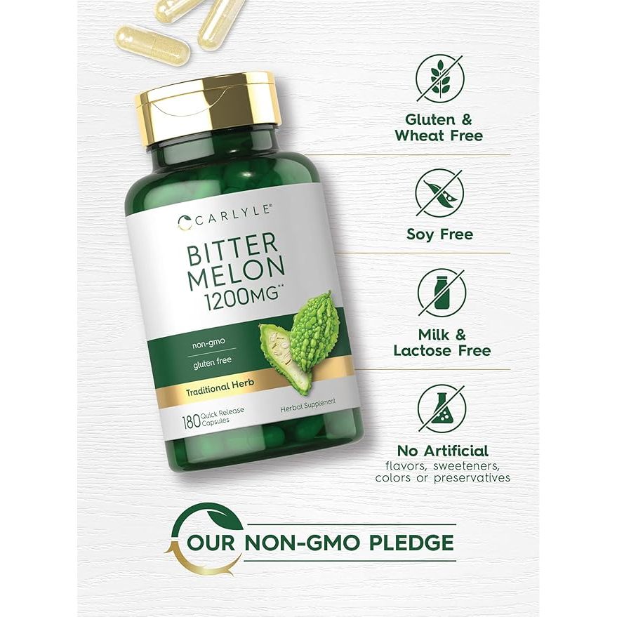 Viên uống mướp đắng hỗ trợ và cân bằng đường huyết Carlyle Bitter Melon 1200mg 180 viên
