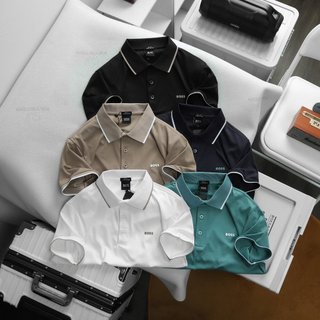 Áo thun Polo Nam cổ viền form suông không ôm chất rayon golf không nhăn xuất dư xịn bigsize 90kg - 3bros