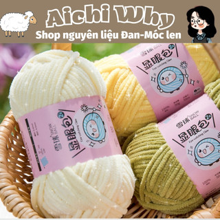 Len nhung mèo kim tuyến bling bling cuộn 50g