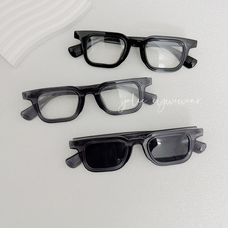 Kính giả cận, gọng kính cận nam nữ vuông nhựa viền dày form nhỏ C186 Jolie eyewear