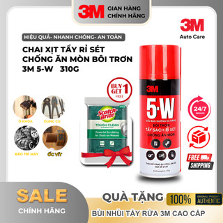 [SSPIC199K - GIẢM 10% ]  Chai xịt Tẩy Rỉ Sét Và Bôi Trơn 5W - 3M™310g  Xịt ổ khoá, bảng lề, bugi, công tắc ôtô xe máy..