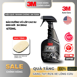 [ Tặng găng tay lông cừu] Chai Xịt Đen Lốp Và Bảo Dưỡng Lốp Xe 3M™Tyre Dòng cao cấp [SSPIC199K - GIẢM 10% ]