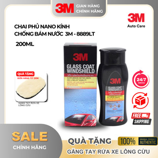 [SSPIC199K - GIẢM 10% ]Dung dịch chống bám nước kính xe 3M™ Glass Coat Windshield 3M 08889 LT 200ml