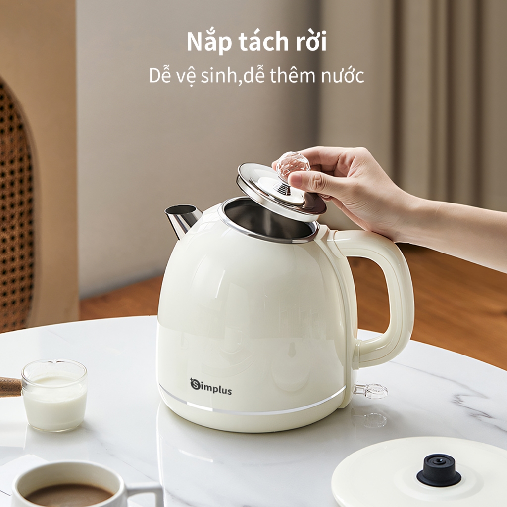 Simplus Ấm Đun Nước Cổ Điển Dung tích 1.7L Thép Không Gỉ 304 DRSH006 - Bảo Hành 1 Năm 1 Đổi 1 | BigBuy360 - bigbuy360.vn