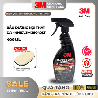 [SSPIC199K - GIẢM 10% ]Chai xịt chăm sóc và bảo vệ nội thất da nhựa ô tô 3M™  Leather & Vinyl Cleaner/Restor 39040LT