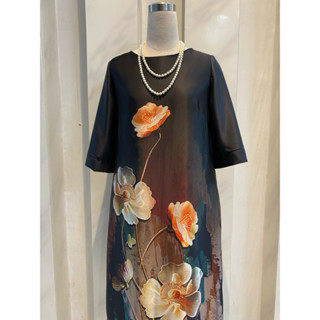 Đầm dáng suông giấu bụng tặng Mẹ, Đầm trung niên thiết kế có bigsize