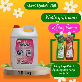 Nước giặt tiêu chuẩn không hương MORI, dung tích 10L