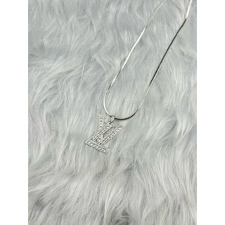 Dây chuyền mặt Lv, dây chuyền nam, dây Lv đính đá mạ bạch kim siêu đẹp dành cho nam nữ vòng cổ nam nữ - DCLV