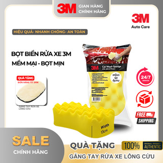 Miếng mút bọt biển rửa xe 3M™ Car Wash Sponge bọt mịn, bền- cầm chắc tay