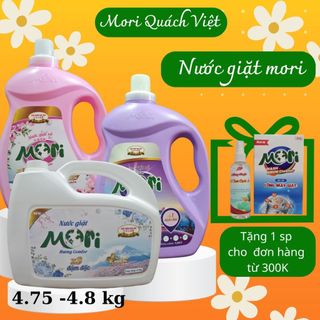  nước giặt mori có hương giúp quần áo thơm tho đậm đặc X3 lần 6 hương can 4.75kg 
