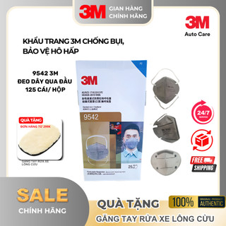 Khẩu Trang 3M 9542 than hoạt tính Lọc 95% Bụi Mịn PM2.5 & Khí Thải đạt chuẩn N95