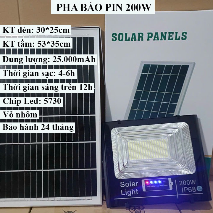 Đèn năng lượng mặt trời PHA 200W