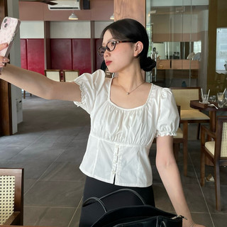 Sixi - Áo kiểu cách điệu cúp ngực Meta