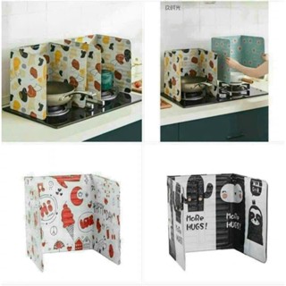 Tấm chắn dầu mỡ bếp ga in hình họa tiết 3D cao cấp chịu nhiệt tốt an toàn với người sử dụng Tấm chắn dầu mỡ