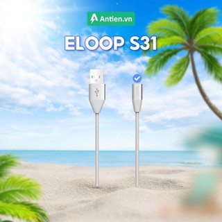 Cáp sạc Eloop S31 dài 1m2 chuẩn MF.I  - Chính Hãng