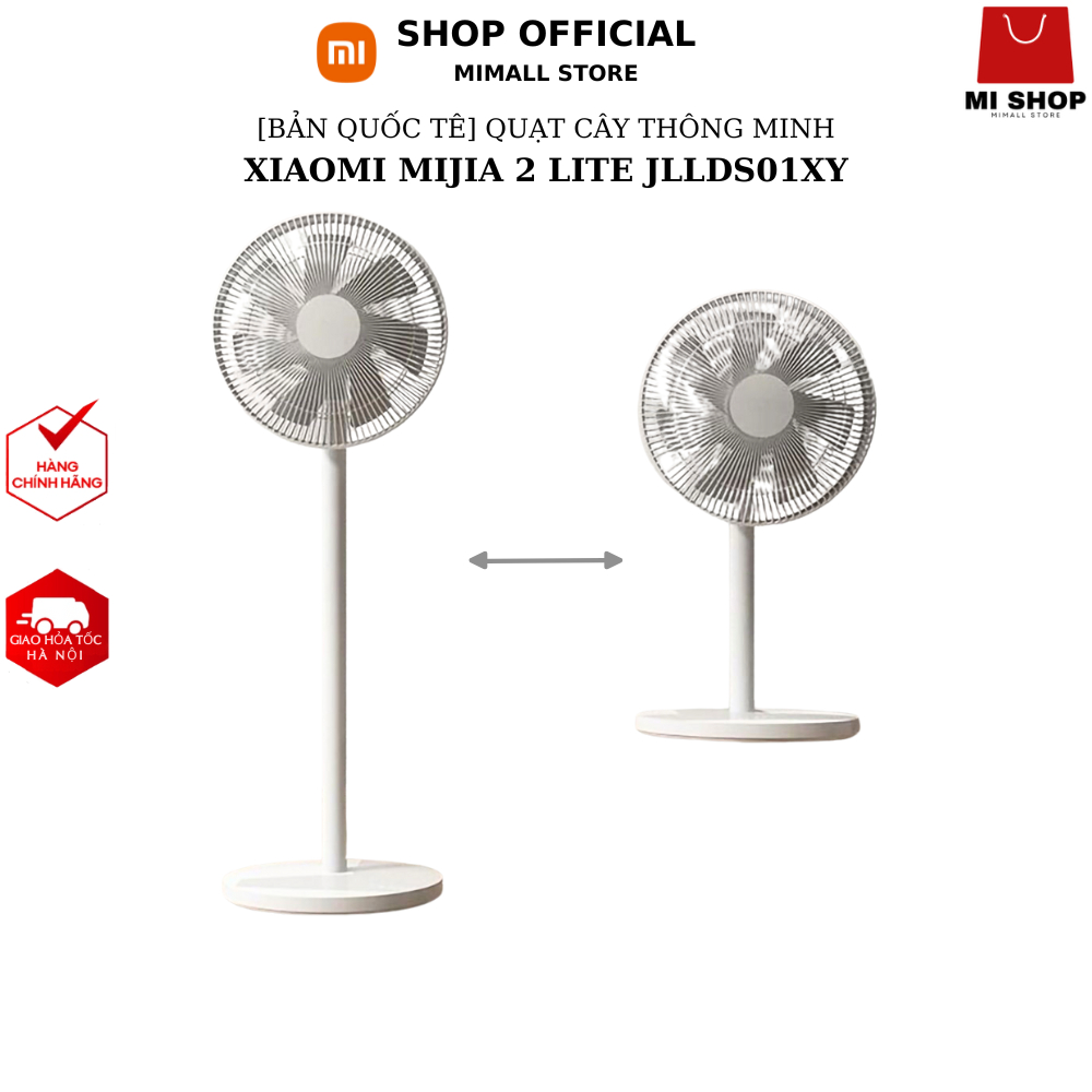 [Bản quốc tế] Quạt cây thông minh Xiaomi Mijia Fan 2 Lite JLLDS01XY kết nối app Mihome, thu gọn - Bả