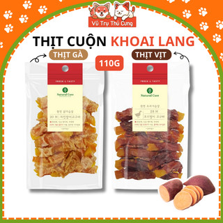Snack Cho Chó Thịt Cuộn Khoai Lang Natural Core