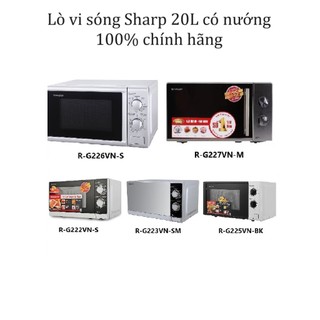 Lò vi sóng sharp 20l có nướng r-g222vn-s r-g223vn-sm r-g225vn-bk r-g226vn-s r-g227vn-m
