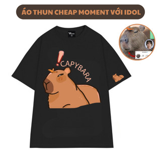 Áo Thun Local Brand Form Rộng, Áo Thun Nam Nữ Cổ Tròn Họa Tiết CAPYBARA - OV500