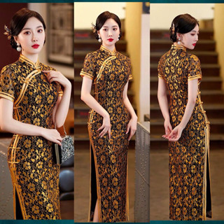 Sườn xám thượng hải dáng dài size từ 47-65kg