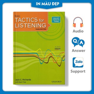 Bộ in màu giá tốt Tactics for Listening có quét mã MP3 và đáp án