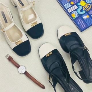   HÌNH THẬT  SANDAL NỮ BÍT MŨI GÓT VUÔNG MIU FULLBOX BB09 - BB SHOES 