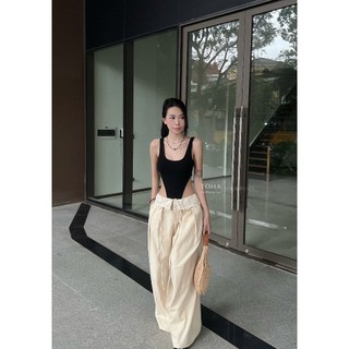 [ THIẾT KẾ MỚI ] Set Bodysuit Quần Dài Phối Ren