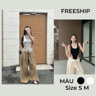 Set Bodysuit Quần Dài Phối Ren