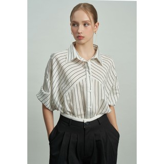Áo sơ mi nữ phom rộng khâu by cq oversized