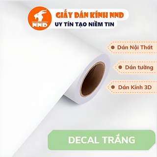 Decal Màu Trắng Dán Kính, Dán Tường, Dán Điện Thoại Khổ 1.2m