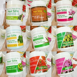 Hấp dầu xả tóc hoa sen, bơ, dừa, nha đam, hoa lan, cà phê, bạc hà, kiwi, hoa phượng - Kem ủ tóc hấp dầu Hair Si