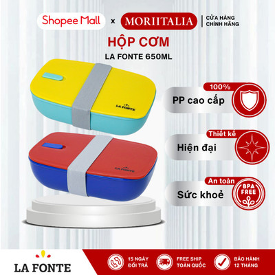 Hộp Cơm La Fonte -Chất liệu PP an toàn sức khoẻ,Thể tích lớn 650ml,Dùng được trong lò vi sóng-011075