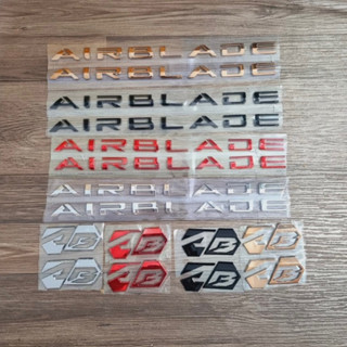 Logo tem chữ nổi ab team air blade 125 2010 2011 2012 2013 2014 2015 2016 2017 2018 2019 đen