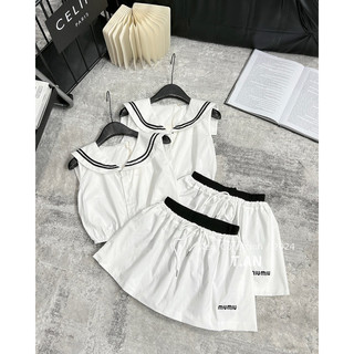 Set bộ miu miu thô 3 món cổ thuỷ thủ • melanie boutique