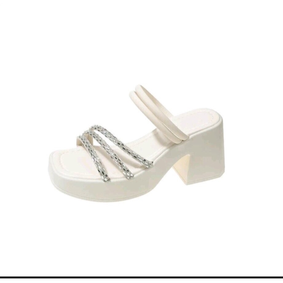 Dép xuồng nữ cao 9 cm NGỌC TRINH STORE xoằn 3 đường tiểu thư phong cách hàn quốc_ Mã 026_ L1A. | BigBuy360 - bigbuy360.vn
