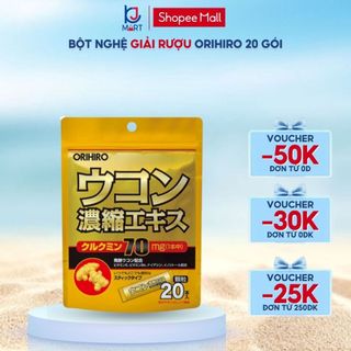 Tinh bột nghệ giải rượu Orihiro túi 20 gói