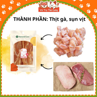 Snack Cho Chó Thịt Gà Cuộn Sụn Vịt Natural Core