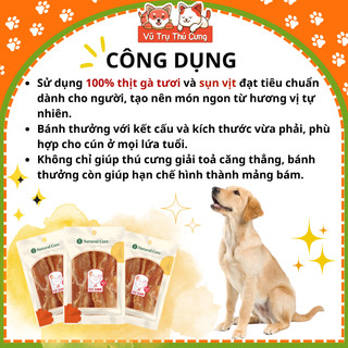 Snack Cho Chó Thịt Gà Cuộn Sụn Vịt Natural Core