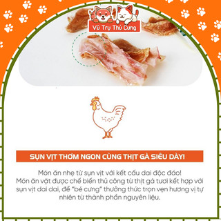 Snack Cho Chó Thịt Gà Cuộn Sụn Vịt Natural Core