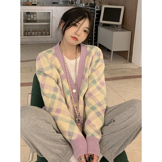Áo khoác len nữ cổ V dệt kim cao cấp, áo sweater cardigan nữ form rộng phong cách hàn quốc 3125