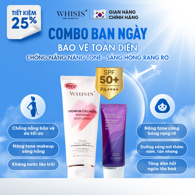 Bộ Đôi Kem Chống Nắng Nâng Tone Hàn Quốc Cao Cấp Face & Body Whisis (SPF50+/PA++++) Hàng Ngày Dành Cho Mọi Loại Da