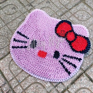 Thảm lau chân hình kitty hồng trang trí phòng