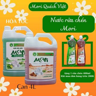 Nước rửa chén MORI hương quế/ sả chanh can 4kg