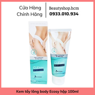 Kem tẩy lông toàn thân Ecosy Clean Body Hair Removal Cream hộp 100ml DATE 5.2025