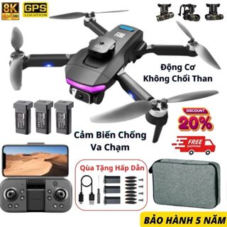  Flycam mini D8 pro định vị GPS Động cơ không chổi than Máy bay camera 8k Play cam Plycam Drone. 